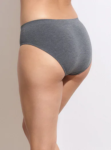 Gina dámské bambusové kalhotky šedá melanž - šedá melanž