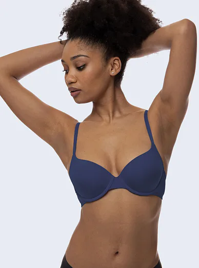 Dorina Michelle Eco hladká podprsenka s kosticí modrá - modrá