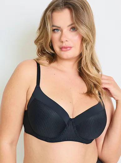 Dorina hladká vyztužená podprsenka černá - černá