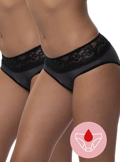 Dorina sada menstruačních kalhotek černé - černá