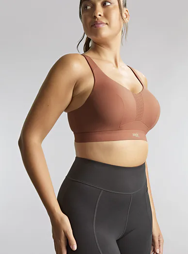 Panache nevyztužená sportovní podprsenka s kosticí růžová - růžová