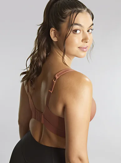 Panache nevyztužená sportovní podprsenka s kosticí růžová - růžová