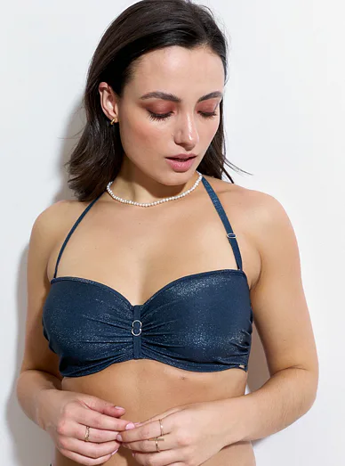 Plavková podprsenka Triola 85248 - perleťově modrá