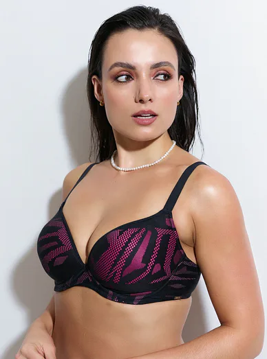 Plavková podprsenka Triola 89250 - tmavá růžová