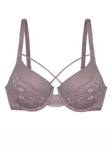 Podprsenka Dorina Ellie - béžovo-fialová