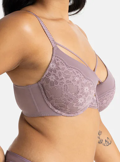 Podprsenka Dorina Ellie - béžovo-fialová