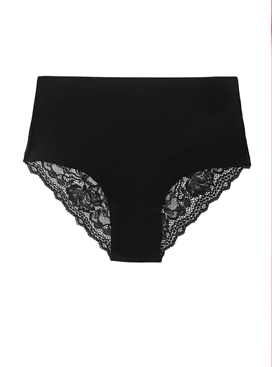 Jadea Donna bavlněné kalhotky s vysokým pasem černé - černá
