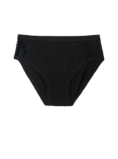 Jadea Donna klasické kalhotky s vyšším pasem černé - černá