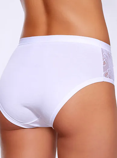 Jadea Donna klasické kalhotky s vyšším pasem bílé - bílá