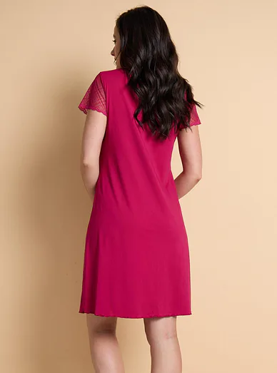 Noční košile Triola 61135 - karmínová