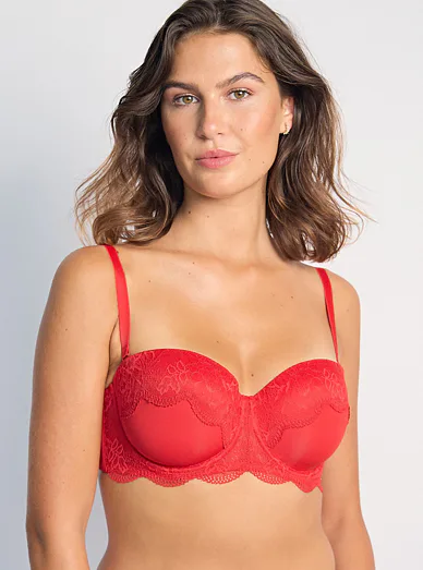 Dorina Zelina balkonová červená podprsenka - červená