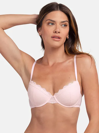 Sada podprsenek Dorina Jaylani s kosticí - Růžovo-krémová