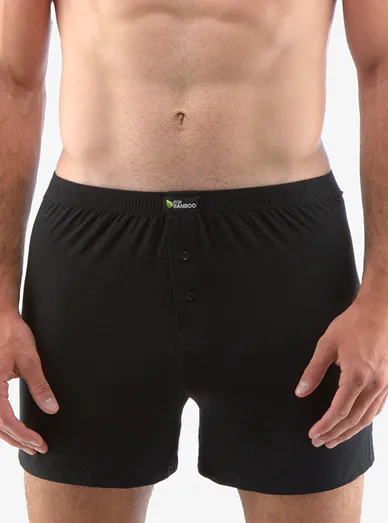 Gina pánské bambusové trenýrky černá - černá