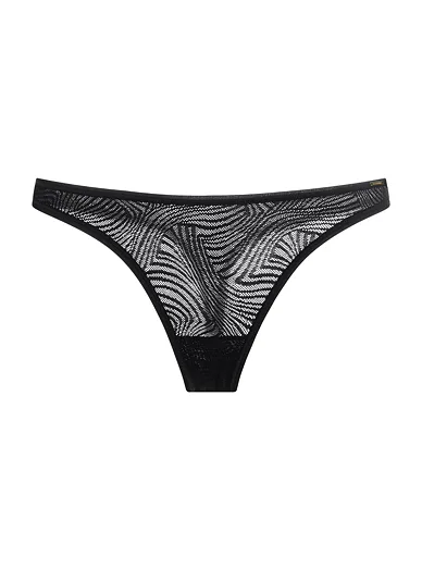 Dorina Marble tanga kalhotky - černá