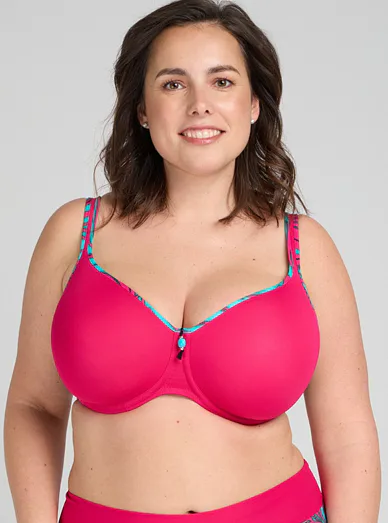 Plavková podprsenka Triola 88257 - fuchsiová