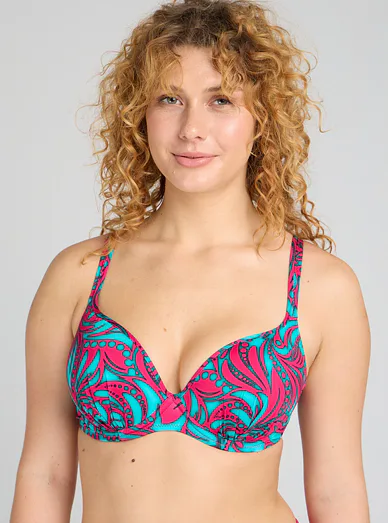 Plavková podprsenka Triola 89257 - fuchsiová