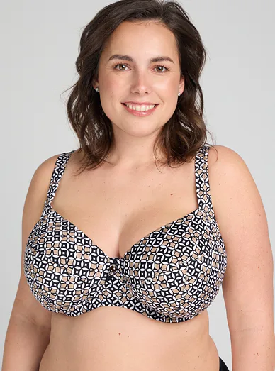 Plavková podprsenka Triola 81260 - černá