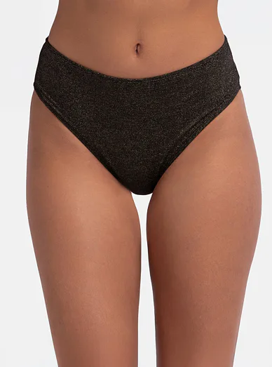 Dorina Kyra třpytivé brazilky s vysokým pasem černé - černá