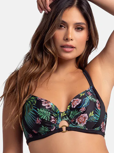 Dorina Kofar Mata plavková podprsenka s kosticí s letním vzorem - květy