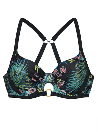 Dorina Kofar Mata plavková podprsenka s kosticí s letním vzorem - květy