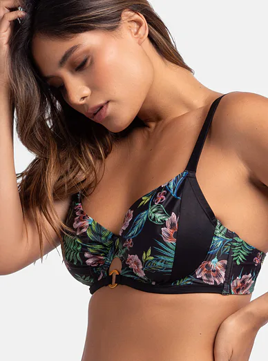 Dorina Kofar Mata plavková podprsenka s kosticí s letním vzorem - květy