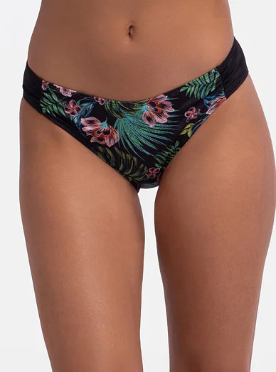 Dorina Kofar Mata plavkové kalhotky s řasením květinový vzor - květy