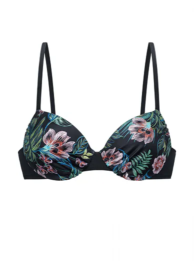 Dorina Mandika vyztužená plavková podprsenka s kosticí květinový vzor - květy