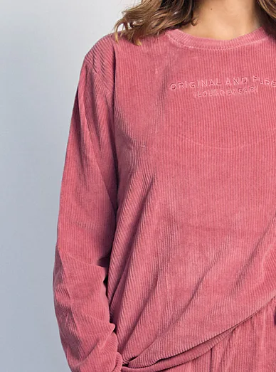 ADMAS Bavlněné dámské pyžamo malinové - malinová