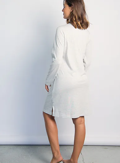 ADMAS noční košile šedá - šedá