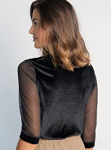 Cotonella Dámská halenka černá - černá