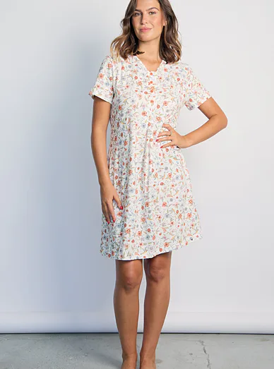 Lady Belty noční košile s květinovým vzorem - potisk