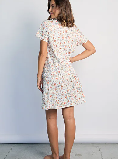 Lady Belty noční košile s květinovým vzorem - potisk