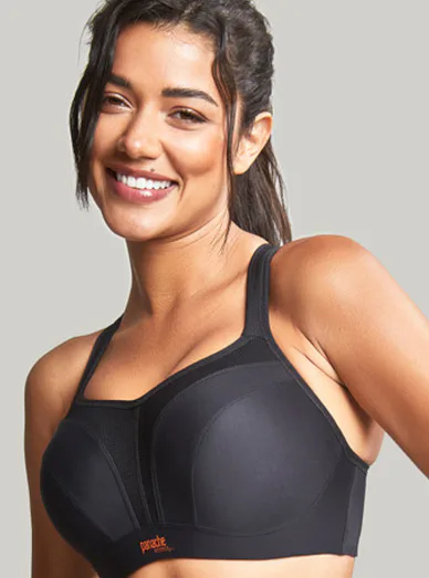 Panache Sport podprsenka vyztužená s kosticí černá - černá