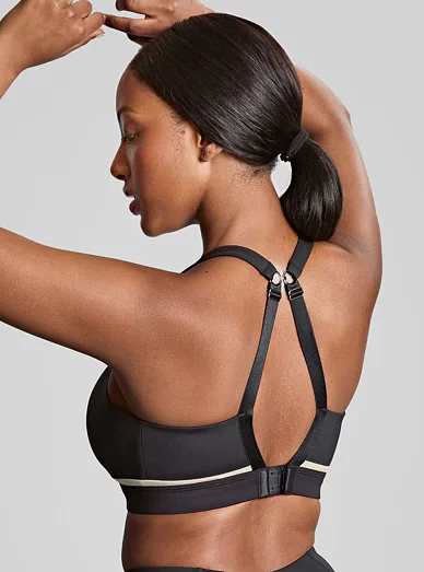 Panache Sport nevyztužená podprsenka bez kostic černá - černá