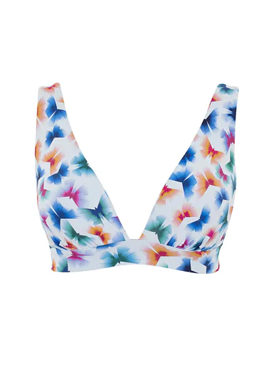 Panache Kara plavková podprsenka bez kostic - motýl na bílé