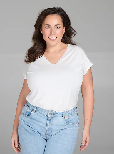 ELDAR Miriam tričko s krátkým rukávem bílé - smetanová