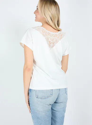 ELDAR Miriam tričko s krátkým rukávem bílé - smetanová