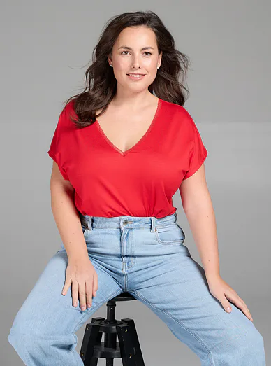 ELDAR Miriam tričko s krátkým rukávem červené - červená