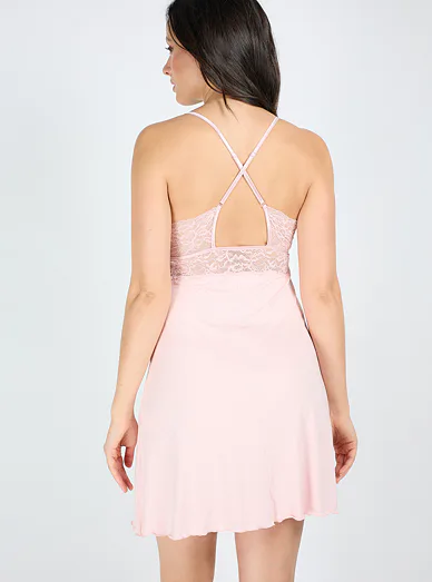 ELDAR Toscana noční košile s krajkou růžová - růžová