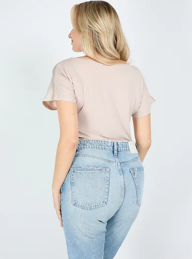 Cotonella volné tričko s krátkým rukávem pudrově růžové - pudrová růžová