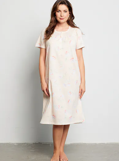 Linclalor bavlněná dámská košile s květinovým vzorem - meruňková