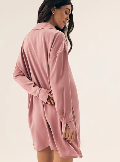 Esotiq Rhone saténová noční košile růžová - růžová