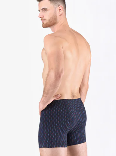 Gina pánské bavlněné boxerky se vzorem - lékořice-brandy