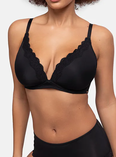 Dorina vyztužená braletka bez kostic černá - černá