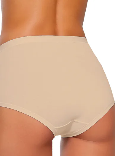 Jadea Donna bavlněné kalhotky s vysokým pasem tělové - béžová