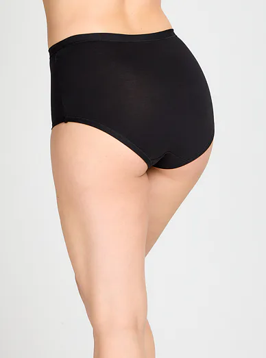 Jadea Donna bavlněné kalhotky s vysokým pasem černé - černá