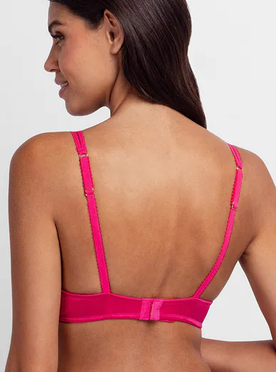 Dorina push-up podprsenka s kosticemi růžová - růžová