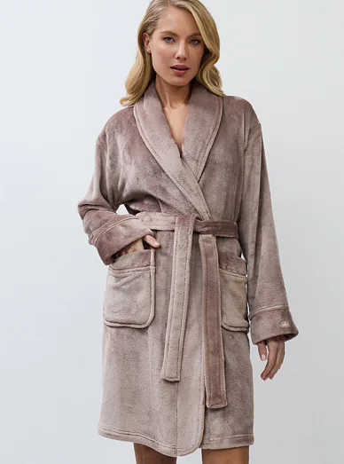 Aruelle dámský župan hnědý - čokoládová