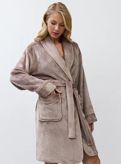 Aruelle dámský župan hnědý - čokoládová