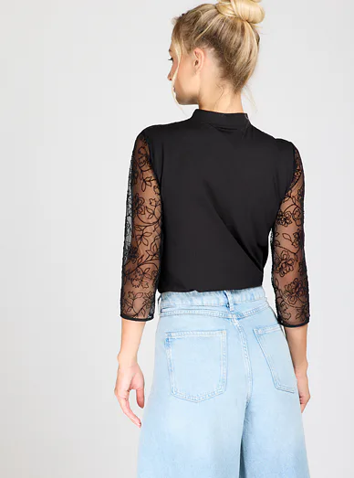 Eldar dámská halenka se stojáčkem černá - Černá